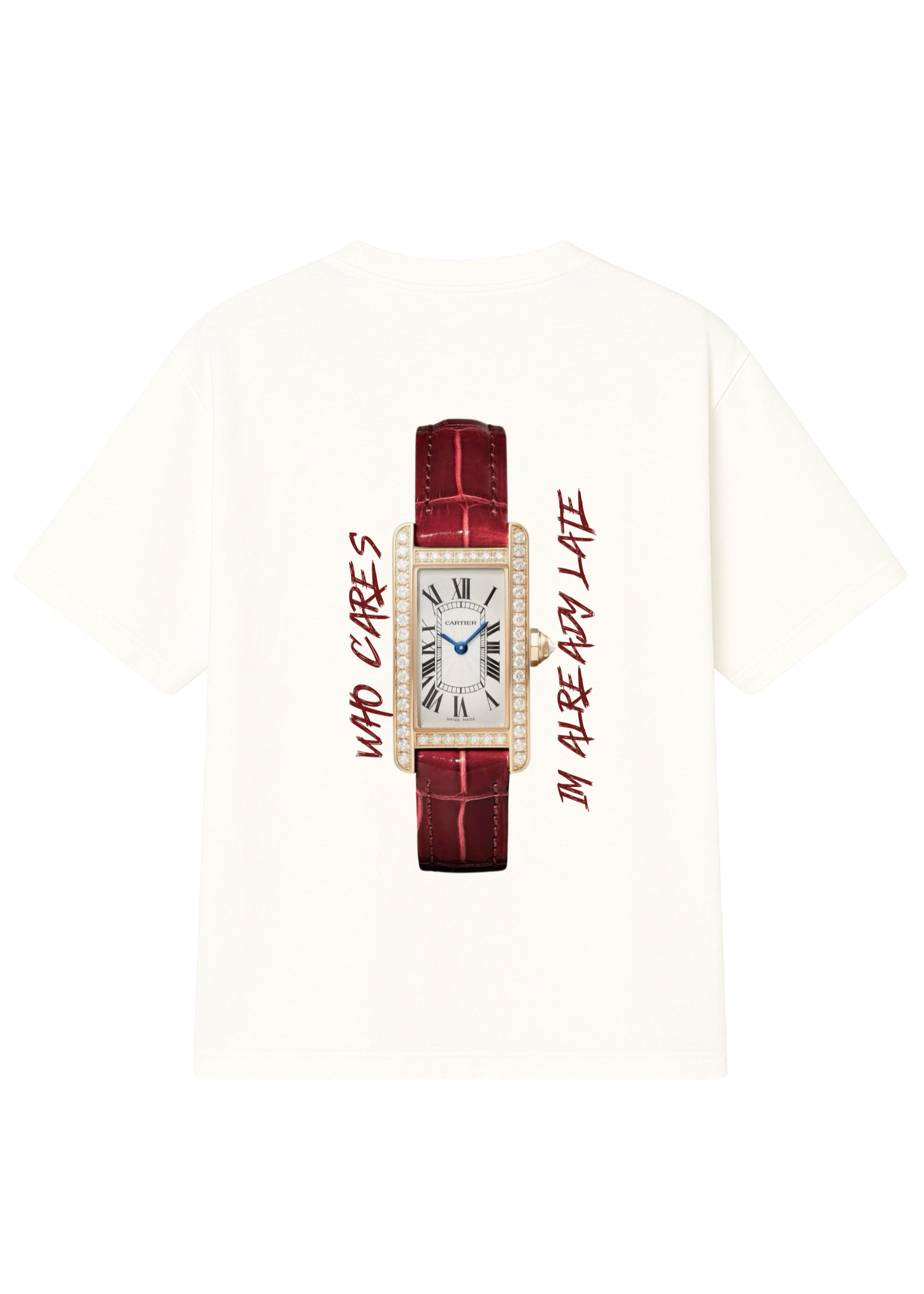 Who cares im late oversized T-shirt
