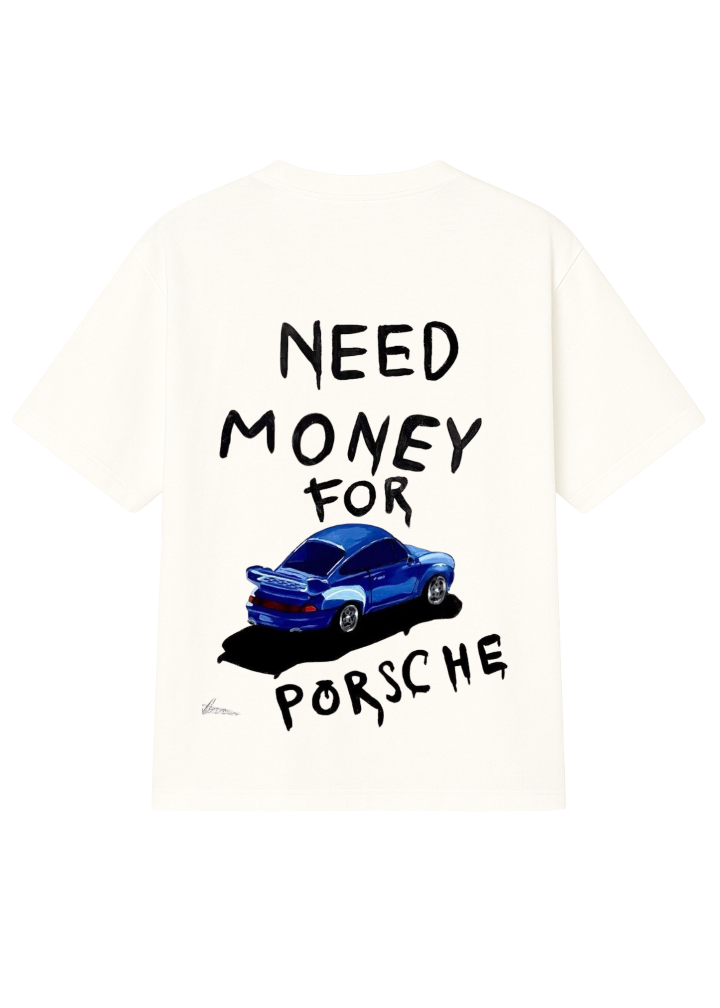 Need Money For blue Porsche oversized T-shirt